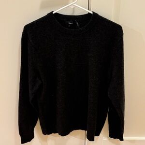 Theory 100% Cashmere Crewneck Sweater Charcoal Gray Size Large
